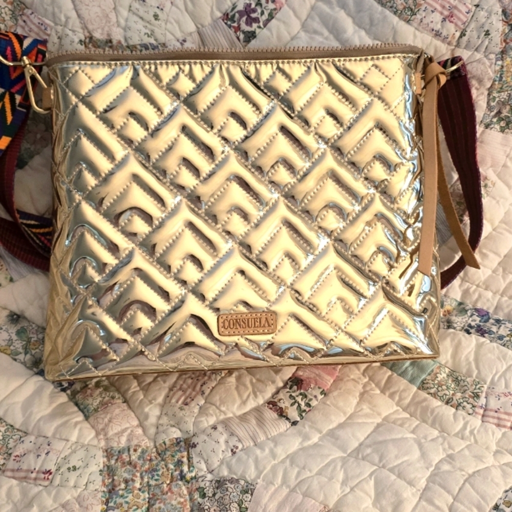 Consuela Gold Crossbody